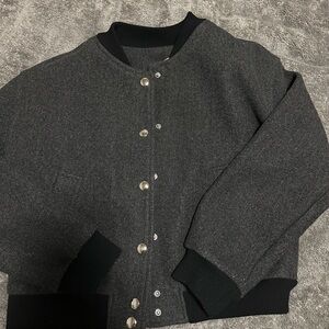 Stylish Gray Button-Up Jacket